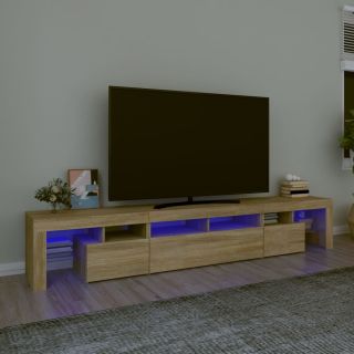 telerialus LED-tuledega, Sonoma tamm, 230x36,5x40 cm
