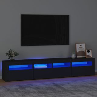 telerialus LED-tuledega, must, 210x35x40 cm