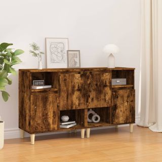 puhvetkapid 2 tk, suitsutatud tamm, 60 x 35 x 70 cm, tehispuit
