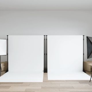 taustaraamid 2 tk, must, 254x243 cm, teras