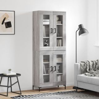 kõrge kapp, hall Sonoma tamm, 69,5 x 34 x 180 cm, tehispuit