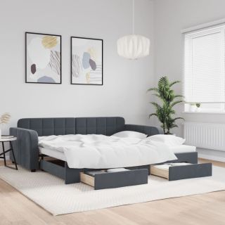 diivanvoodi väljatõmmatav ja sahtlitega madratsita, 100x200 cm