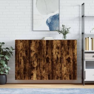 seinakapid 2 tk, suitsutatud tamm, 69,5 x 34 x 90 cm