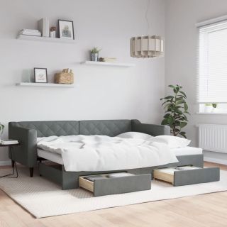 diivanvoodi väljatõmmatav ja sahtlitega madratsita, 90x200 cm