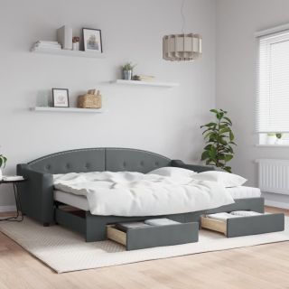 diivanvoodi väljatõmmatav ja sahtlitega madratsita, 90x200 cm