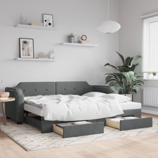 diivanvoodi väljatõmmatav ja sahtlitega madratsita, 100x200 cm