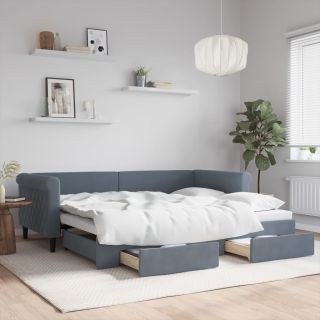 diivanvoodi väljatõmmatav ja sahtlitega madratsita, 90x200 cm