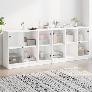 raamaturiiul ustega, valge, 136 x 37 x 75 cm, tehispuit