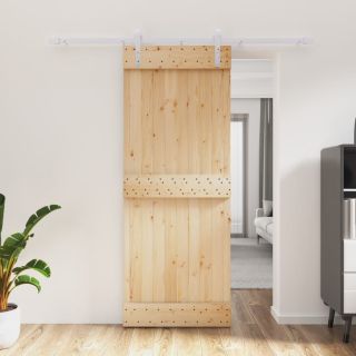 раздвижная дверь с фурнитурой 80 x 210 см, сосна
