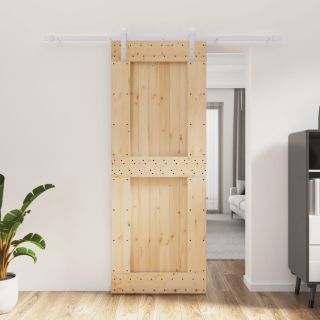 раздвижная дверь с фурнитурой 80 x 210 см, сосна