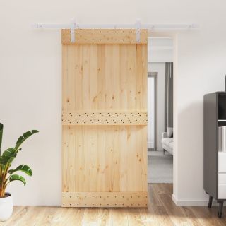 liuguks tarvikutega, 100 x 210 cm, männipuit