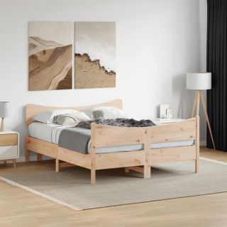 voodiraam ilma madratsita, 150 x 200 cm, männipuit