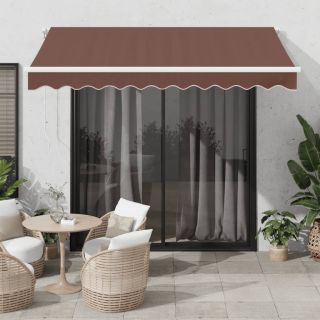 automaatselt sissetõmmatav varikatus, pruun, 300 x 250 cm