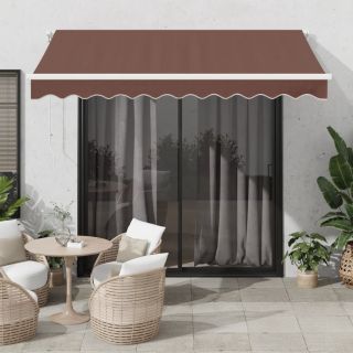 Маркиза выдвижная ручная, коричневая, 300 x 250 см