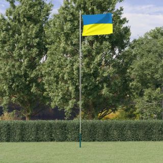 Флаг Украины и флагшток, 6,23 м, алюминий
