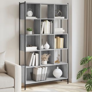 Книжный шкаф, серый дуб Сонома, 102 x 28 x 172 см, искусственное дерево