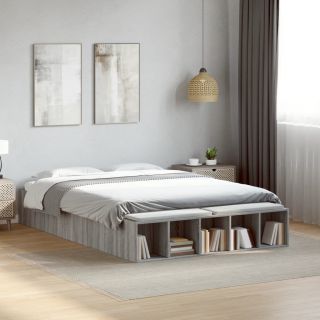 voodiraam, hall Sonoma tamm, 140 x 190 cm, tehispuit