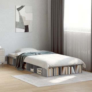 voodiraam, hall Sonoma tamm, 75x190 cm, tehispuit