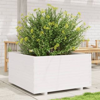 aia taimekast, valge, 90x90x49,5 cm, männipuit