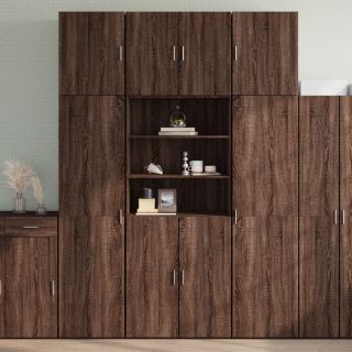 kõrge kapp, pruun tamm, 80x42,5x249 cm, tehispuit