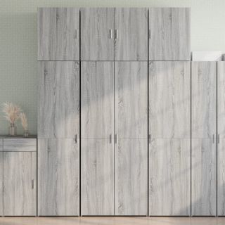 kõrge kapp, hall Sonoma tamm, 80x42,5x249 cm, tehispuit