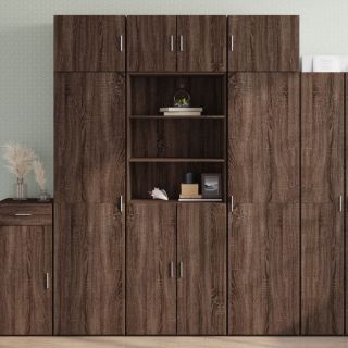 высокий шкаф, коричневый дуб, 70x42,5x185 см, искусственное дерево
