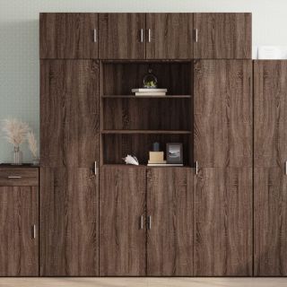 hoiukapp, pruun tamm, 80 x 42,5 x 225 cm tehispuit