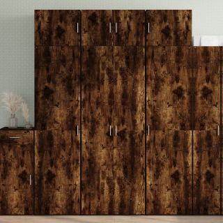 hoiukapp, suitsutatud tamm, 70 x 42,5 x 225 cm tehispuit