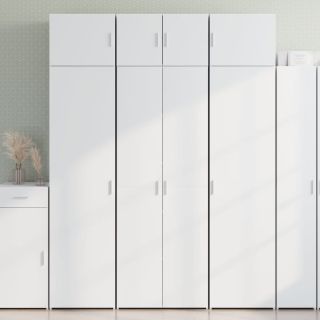 hoiukapp, valge, 70 x 42,5 x 225 cm, tehispuit