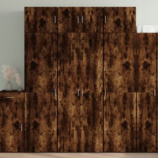 hoiukapp, suitsutatud tamm, 70 x 42,5 x 225 cm tehispuit