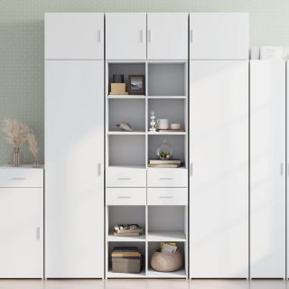 hoiukapp, valge, 70 x 42,5 x 225 cm, tehispuit
