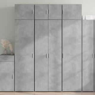 kõrge kapp, betoonhall, 70x42,5x185 cm tehispuit