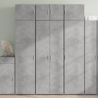 kõrge kapp, betoonhall, 70x42,5x185 cm tehispuit