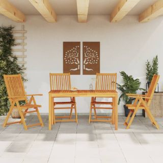5-osaline aiamööbli komplekt, akaatsiapuit