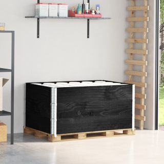 kaubaaluste ääred 3 tk, must, 120x80 cm, toekas männipuit