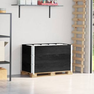 kaubaaluste ääred 3 tk, must, 100x50 cm, toekas männipuit