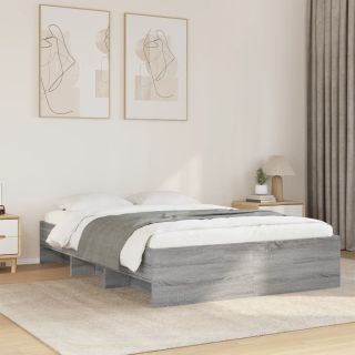 voodiraam, hall Sonoma tamm, 135 x 190 cm, tehispuit