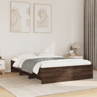 voodiraam ilma madratsita pruun tamm 140x200 cm tehispuit
