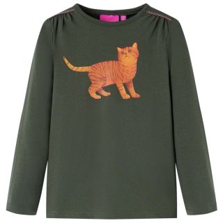 Pikkade varrukatega lastesärk, khaki, 92