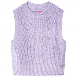 Laste kampsunvest, kootud, helelilla, 92