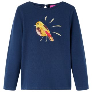 Pikkade varrukatega lastesärk, tumesinine, 128