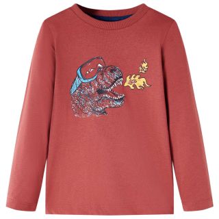 Pikkade varrukatega lastesärk, tumepunane, 92