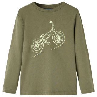 Pikkade varrukatega lastesärk, khaki, 92