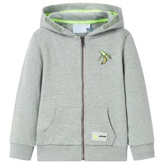 Laste dressipluus, luku ja kapuutsiga, helehall/khaki, 116