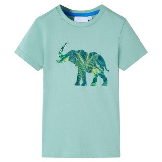 Laste T-särk, hele khaki, 104