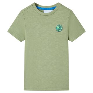 Laste T-särk, hele khaki, 104