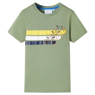 Laste T-särk, lühikeste varrukatega, hele khaki, 92