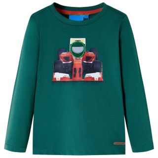 Pikkade varrukatega lastesärk, roheline , 140