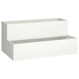 aiakast 2-tasandiline 100x60x45 cm Valge Teras