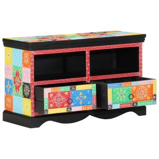 TV kapp, mitmevärviline, 80x35x50 cm, tahke mango puu